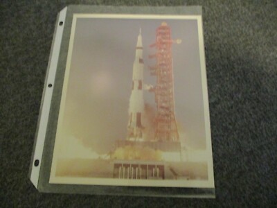 NASA SATURN V /APOLLO 6 ROCKET LAUNCH ORIGINAL 1st GEN PHOTO MSFC- A KODAK PAPER