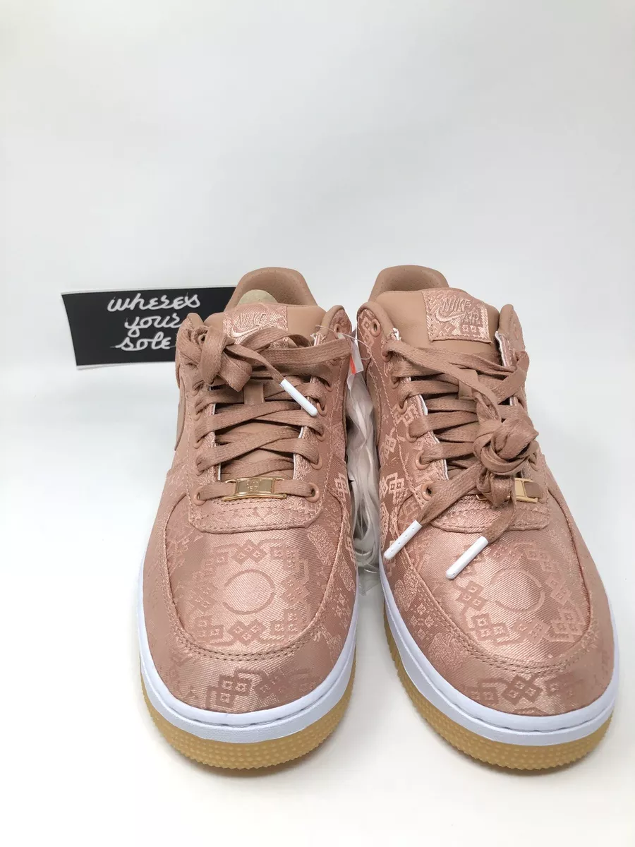 Nike CLOT AIR FORCE 1 PRM ROSE GOLD SILK