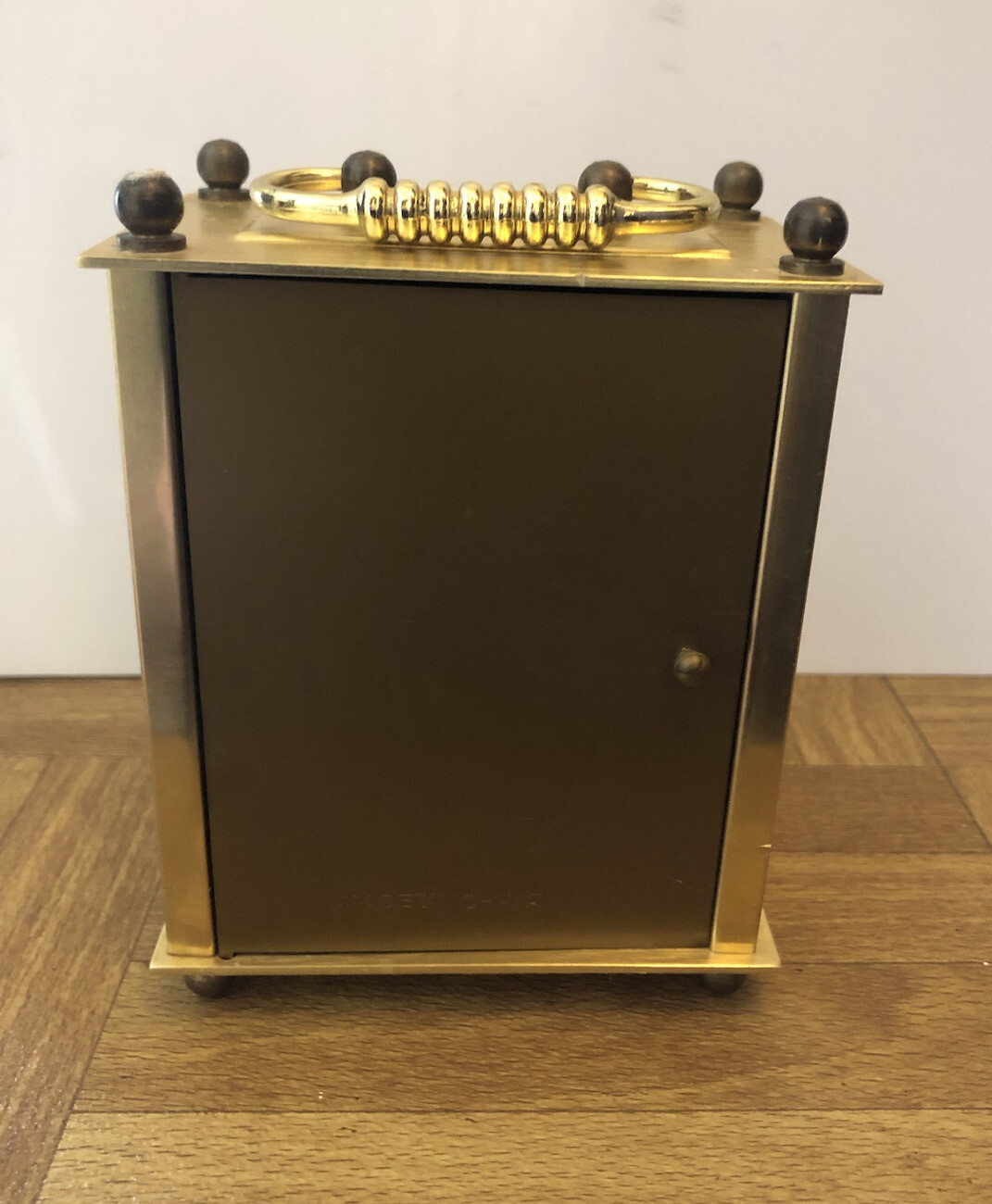 EURASTYLE QUARTZ CARRIAGE CLOCK GOLD COLOURED CASE WORKS eBay