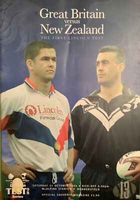 RUGBY LEAGUE INTERNATIONAL PROGRAM GREAT BRITAIN V NEW ZEALAND 1998 1st Test