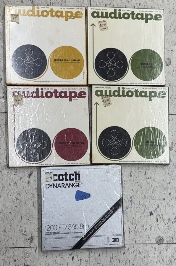 Mixed Lot Recording Tape Reel to Reel Lot of 5 Factory Sealed