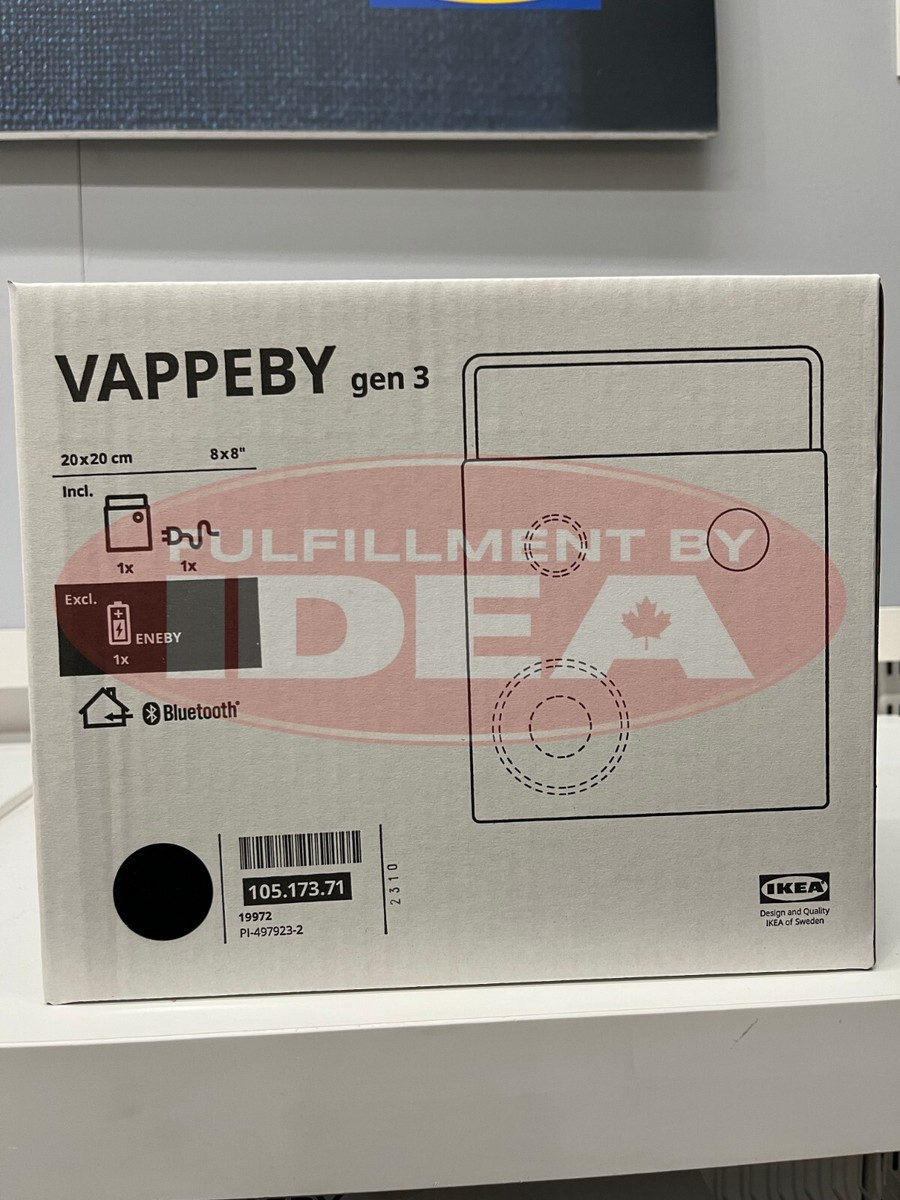 Brand New IKEA VAPPEBY Black Spotify Bluetooth Gen 3 8x8 