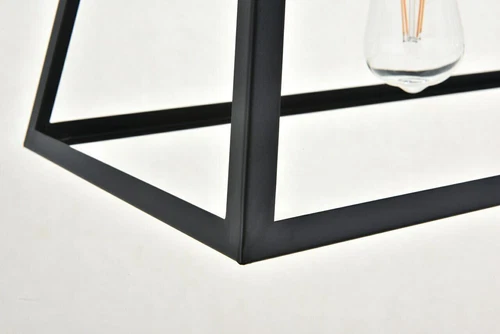 Chandelier Brass and Black Farmhouse Ceiling Light Fixtures Dining Room Kitchen - Picture 12 of 12