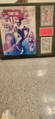 Joe Montana Card Plaque San Francisco 49ers Future Hall of Fame Living Legend