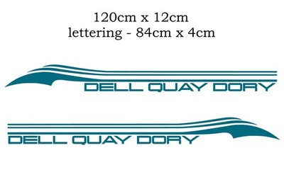 Individueller Dell Quay Dory Wave Rumpf Aufkleber Grafik - Marine Cast Vinyl