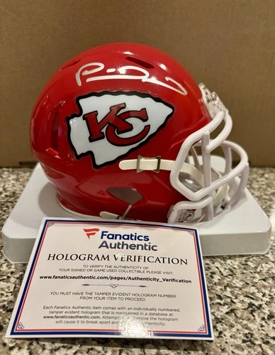 Patrick Mahomes Autographed Kansas City Chiefs Speed Mini Helmet Fanatics COA