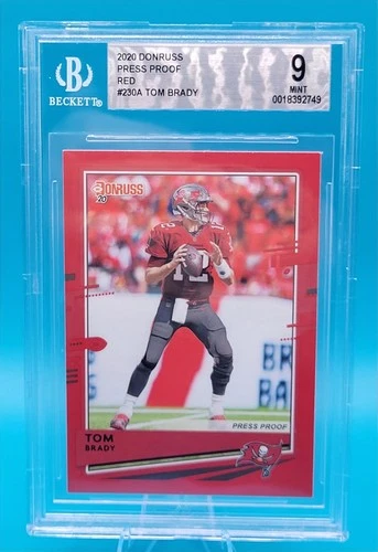 2020 Panini Donruss Tom Brady #230 Press Proof Red BGS 9 Tampa Bay Bucs