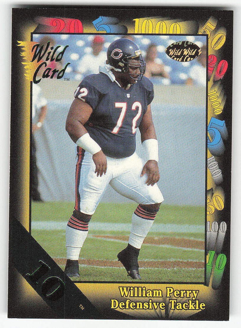 1991 Wild Card #103 William Perry FOOTBALL Chicago Bears