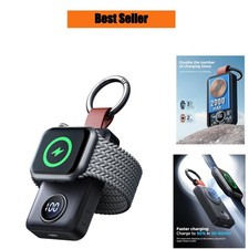 Apple Watch Wireless Charger 2000mAh Magnetic Keychain USB-C Black