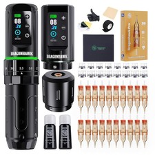 Tattoo Kit, Cordless/Cord Complete Tattoo Gun Kit Pen Machine, 7 Strokes