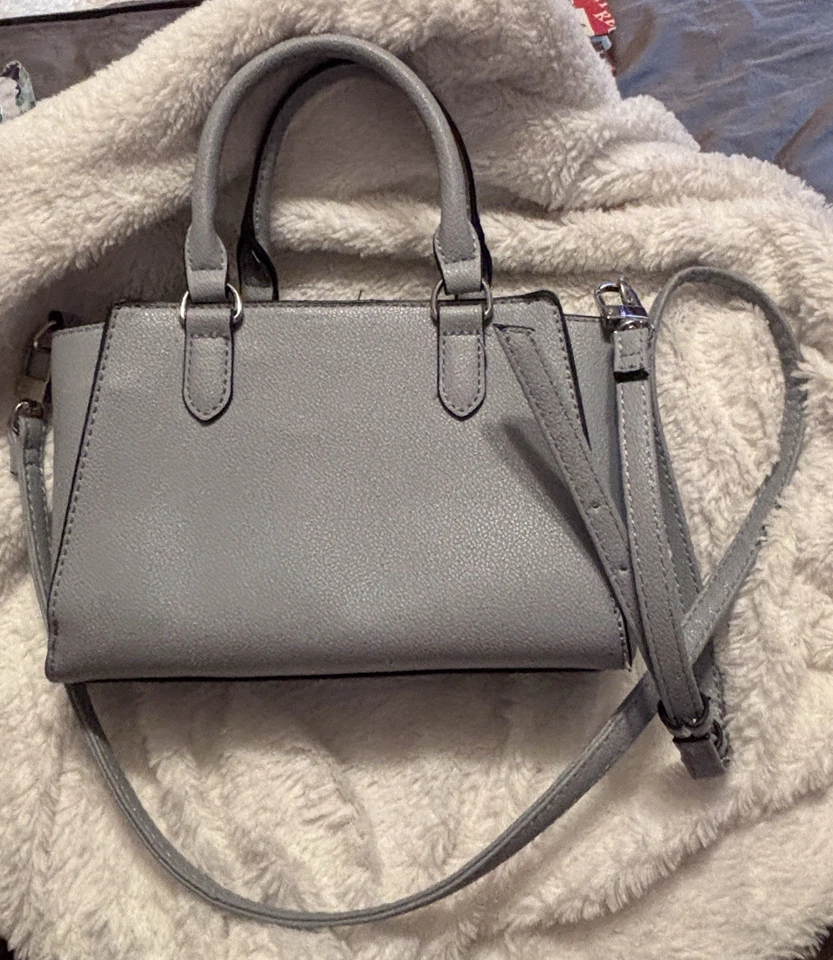 Nine West Satchel Crossbody Purse Blue with Silver Hardware Adjustable Strap - Image 2 of 4