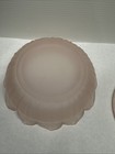 Vintage Frosted Pink Glass Candy Dish?With Lead 5”Wide 1 1/2 Deep Unmarked — photo 6