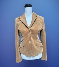 Vintage Ralph Lauren Corduroy Blazer Jacket Tan Brown Women 6 90s Y2K spring