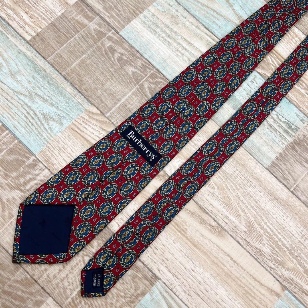 Burberry Patterned Red Tie, Silk - image 3