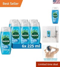 Luxury Herbal Shower Gel with Sea Salt & Lemongrass – 6 Pack of 225ml Bottles 7.40 per litre