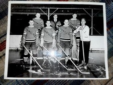 1934 NHL HOCKEY TYPE 1 PHOTO LESTER PATRICK BILL & BUN COOK FRANK BOUCHER AHL