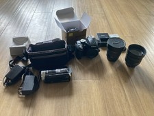 nikon d3300 camera and JVC Everio HD camcorder with lenses for the nikon