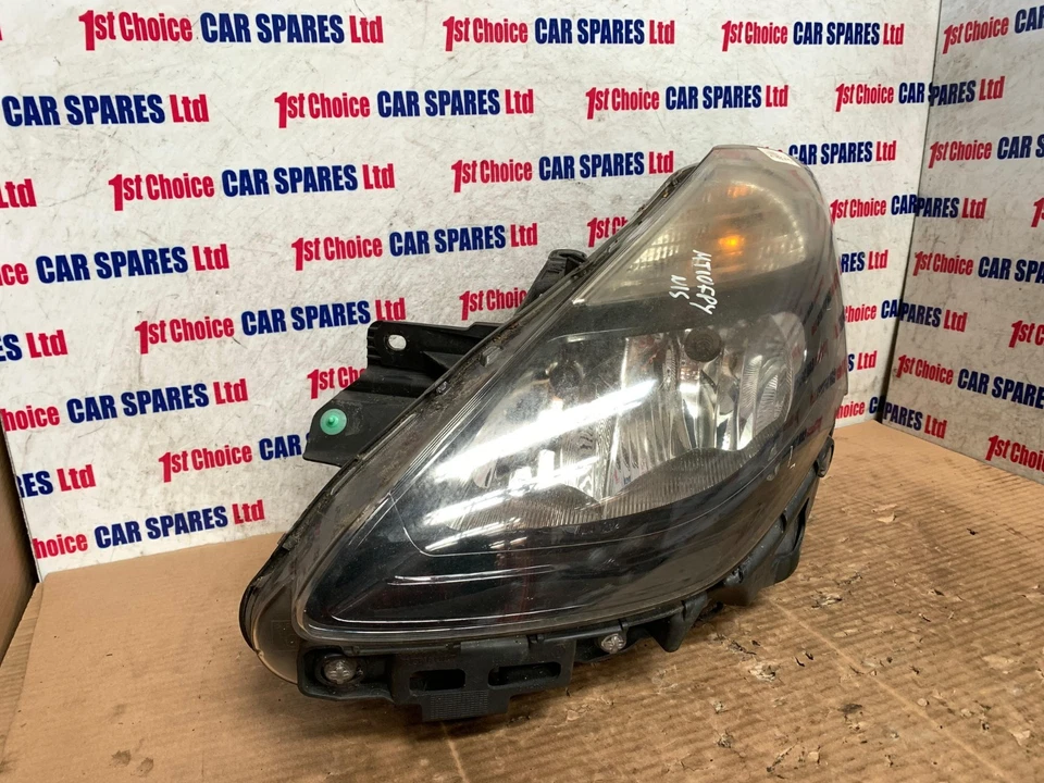 RENAULT CLIO DCI MK3 PH2 2010 PASAJERO NEGRO INSERCIÓN HALÓGENA LUZ DE CABEZA LÁMPARA Foto 2 de 4