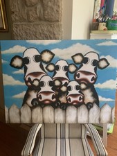 Caroline Shotton “Happy Fa Moo-ly Limited Edition Canvas Print (30”x40”)