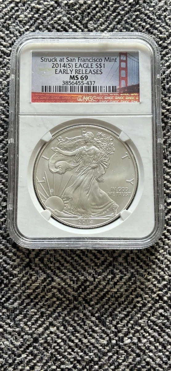 【貴重】2014 アメリカ 米国 シルバーイーグル MS69 ガバメントボックス American Eagle MS 69 Graded 2014 Silver Bullion Coins for sale | eBay