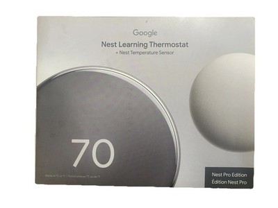 Google Nest Smart Thermostat 4th Gen W Sensor PROFESSIONAL EDITION G5AJK GJQ8U
