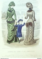 J.Dames & Demoiselles 1876 Fashion Engraving # 1864 (Old Fashion Plate)