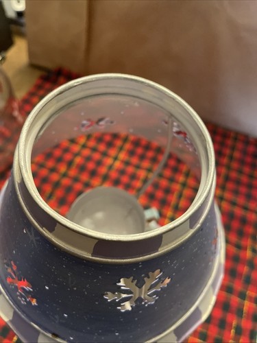 CHRISTMAS TEA LIGHT LAMP - Home Interiors Resin SNOWMAN & Deer Retired - Afbeelding 7 van 9