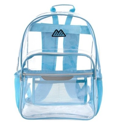 Summit Ridge Clear Backpack - Light Blue, School Bag, Stadium, Concerts