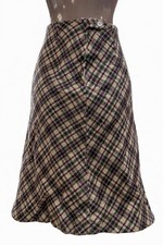 Vintage 50  s/60  s Tami Sophisticates Wool Plaid A-Line Skirt