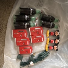 Coca-Cola String Lights Set Bottles Sign Mickey Mouse Figures Collectible