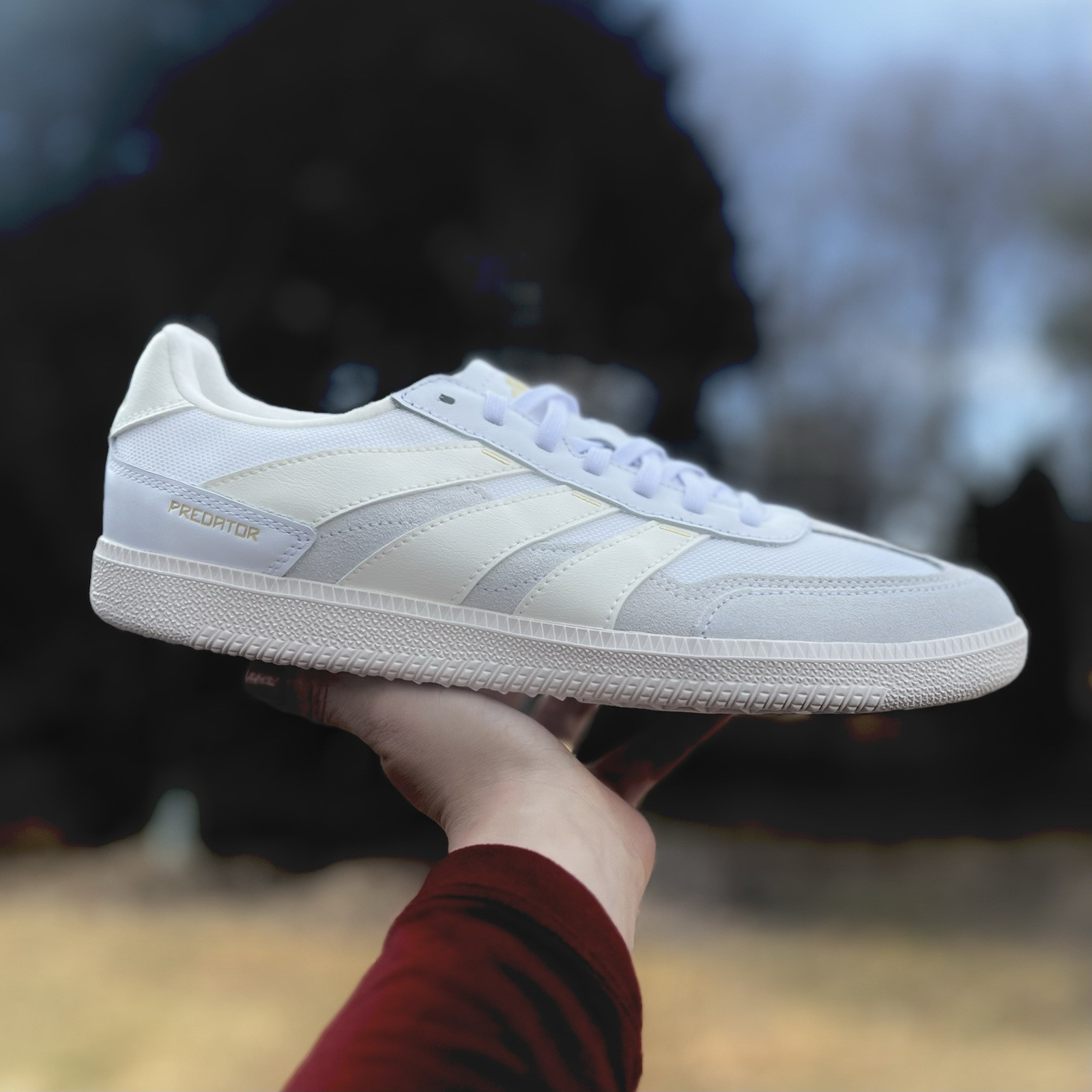 Adidas Predator Freestyle Hombres Zapatos de Fútbol Blanco Tenis Interior #795