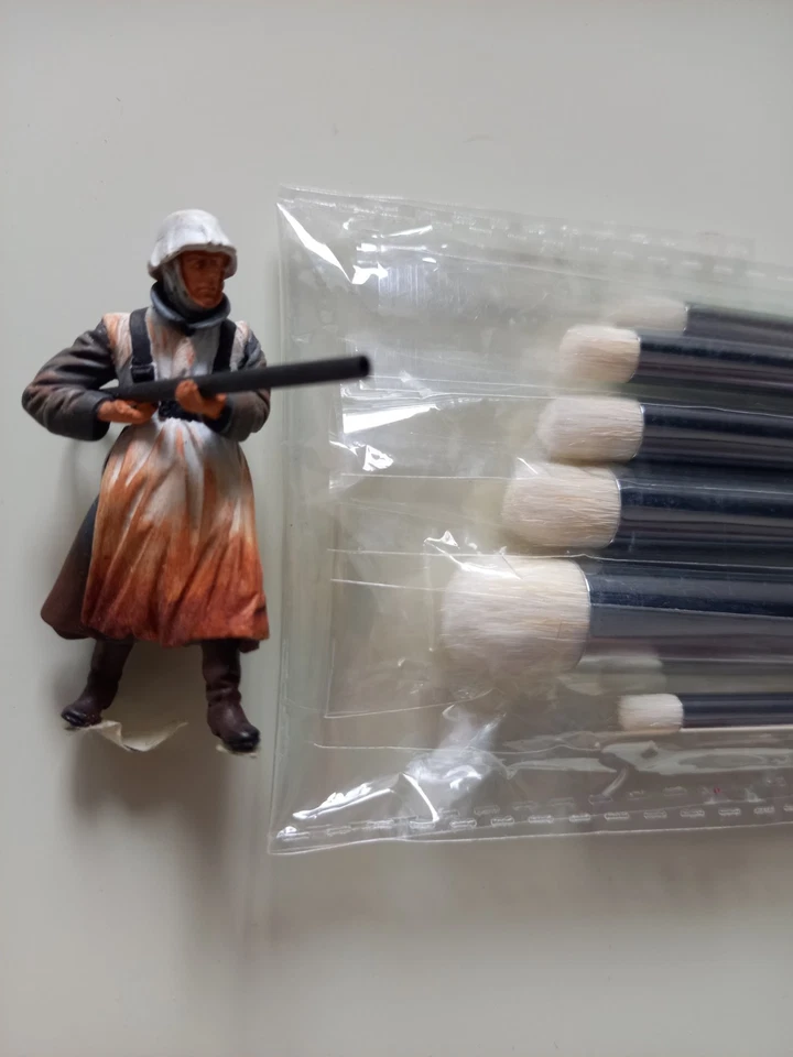 maquettes acc. 1/35. 1/48. 1/72 lots 6 pinceaux pour dry brush - Photo 3/3