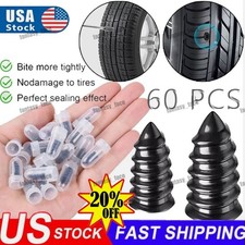 60PCS Car Vacuum Tire Repair Nail Rubber Screw Nails+ Screwdriver Tool Set w/Box