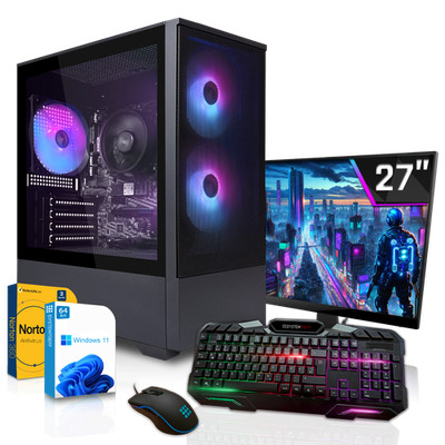 Basic Gaming PC Set Ultra 5 235 3060 12GB 16GB DDR5 512GB NVMe 27 Zoll TFT