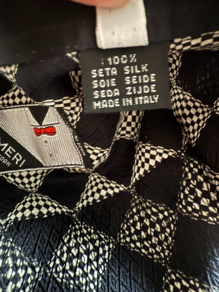 Vintage Ameri New York Silk Geometric Button Down… - image 6