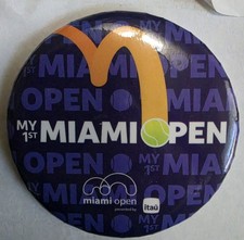 Miami Open Rare "My 1st Miami Open"3 Inch Pin Plus Miami Open Fan Guide Booklet