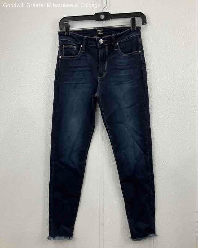 NWT Just Black Women Dark Denim High Rise Skinny with Fray Hem Jeans Size 27