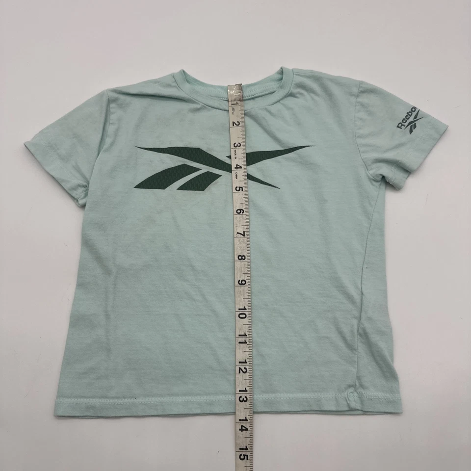 Camiseta Reebok Jóvenes Niñas Talla 4 Verde Estampado Gráfico Logo...#22508 Foto 4 de 4