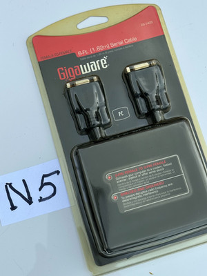 Gigaware 6-ft. (1.82m) Female-to-Female Serial Cable (model 26-1405). 