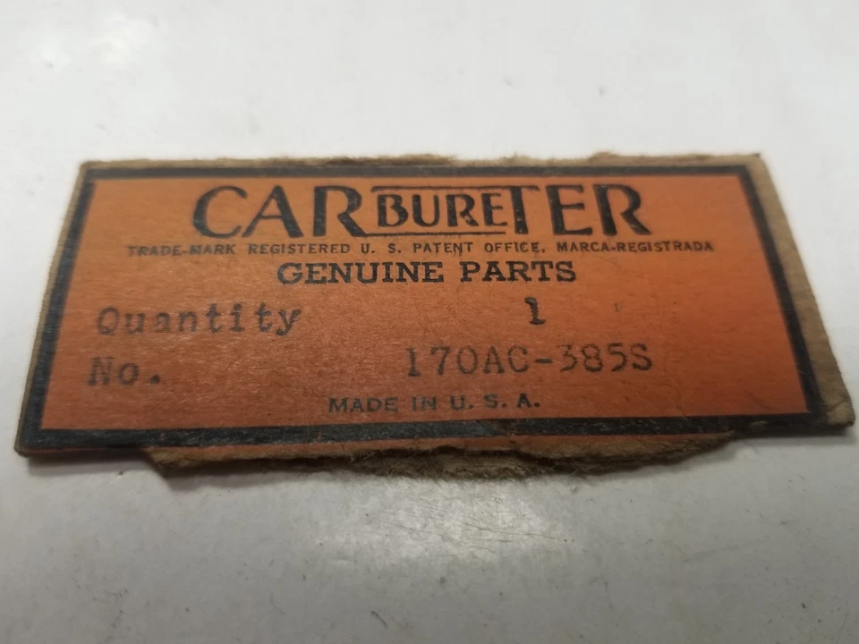 Bobina de obturación Carter 170AC-385S de colección doble carburador Desoto, Dodge Foto 2 de 4