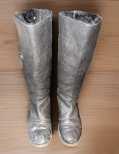 Unique JIMMY CHOO Luxury Flat Leather Riding Boots!Sz EU 38, US 7