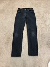 Vintage 1999 Levi’s 501 XX Button-Fly Denim 30x35 Black Jeans 90s USA MADE