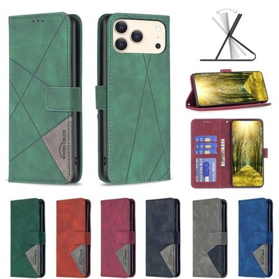 Leder Klapphülle Geldbörsenetui für iPhone 17 16e 15 14 13 12 11 Pro Max Plus XR