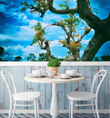 3D Sky Branches 29445NA Wallpaper Wall Murals Removable Wallpaper Fay