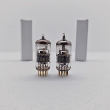 E88CC 6922 r hre Siemens A01 early 60s,grey shield gold pin,matched pair tested