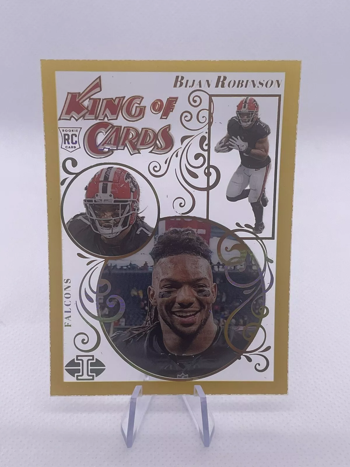 ** Out Of 25 ** 2023 Panini Illusions GOLD King Of Cards Bijan Robinson 17/25 15