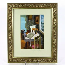 Original MARGARET MURPHY 5"x7" Mixed Media Art Chicago Signed December 1994