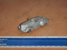 VINTAGE, ORIGINAL SILVER TOOTSIETOY BOAT TAIL ROADSTER, 3" MADE IN USA