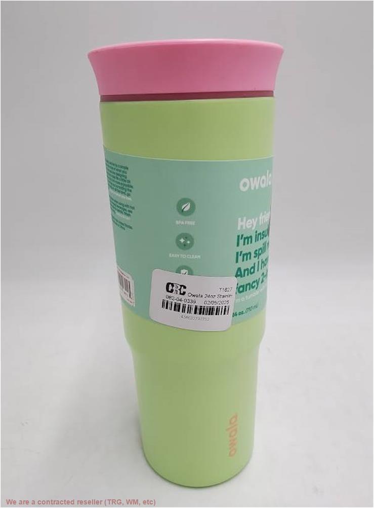 Соломенный стакан Owala объемом 24 унции из нержавеющей стали - Лаймовый ОТТЕНОК SEE DETAILS