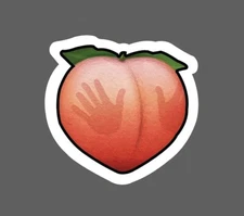 Peach Sticker Handprints Funny Waterproof
